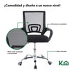 Silla de Escritorio Ergonomica Negra Tapizado Mesh Oficina