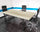 Mesa 8 Plazas Base Metálica