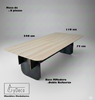 Mesa 8 plazas Base Madera Reforzada