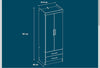 Closet ropero de madera dos puertas y dos cajones.