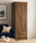 Closet ropero de madera dos puertas y dos cajones.