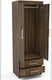 Closet ropero de madera dos puertas y dos cajones.