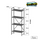 Estante minimalista de 5 niveles 210x20
